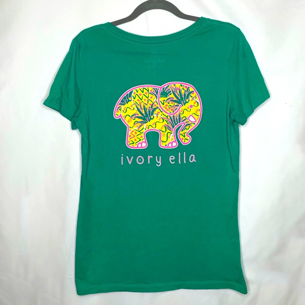 Ivory Ella Pineapple Print Pocket Tee || Size L